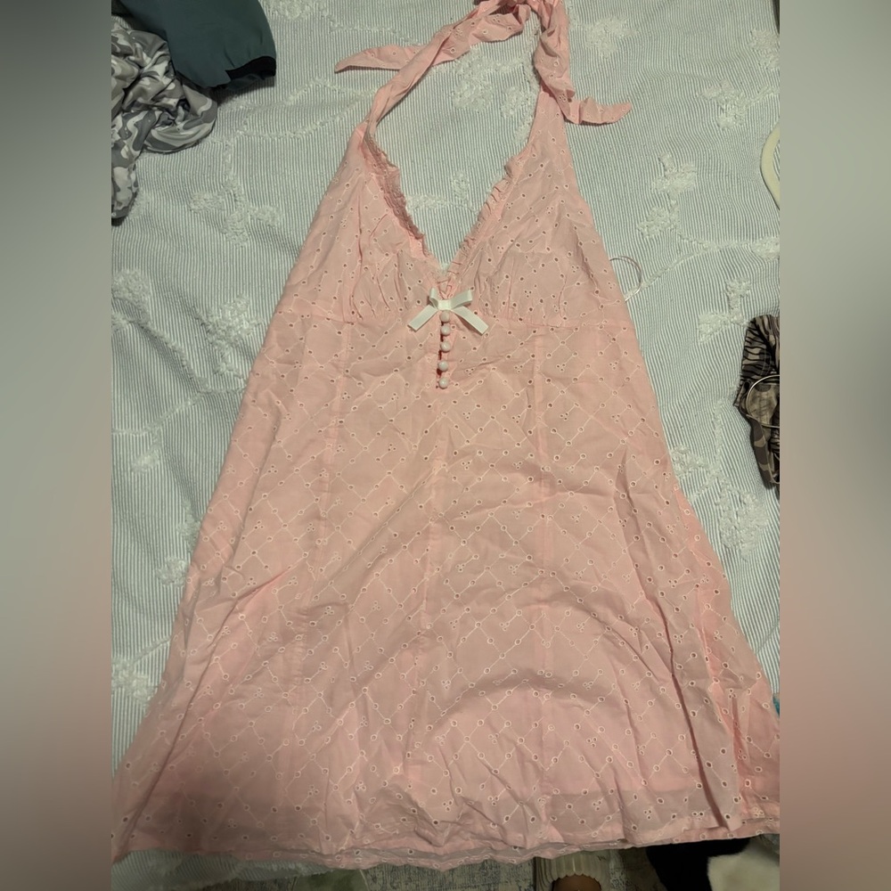 Kimchi blue pink halter dress from urban outfitters